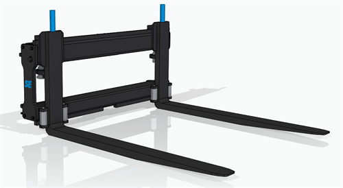 L40/L45 Hydraulic Pallet Fork Frame#5 Ton, 1500/1500mm, Integrated